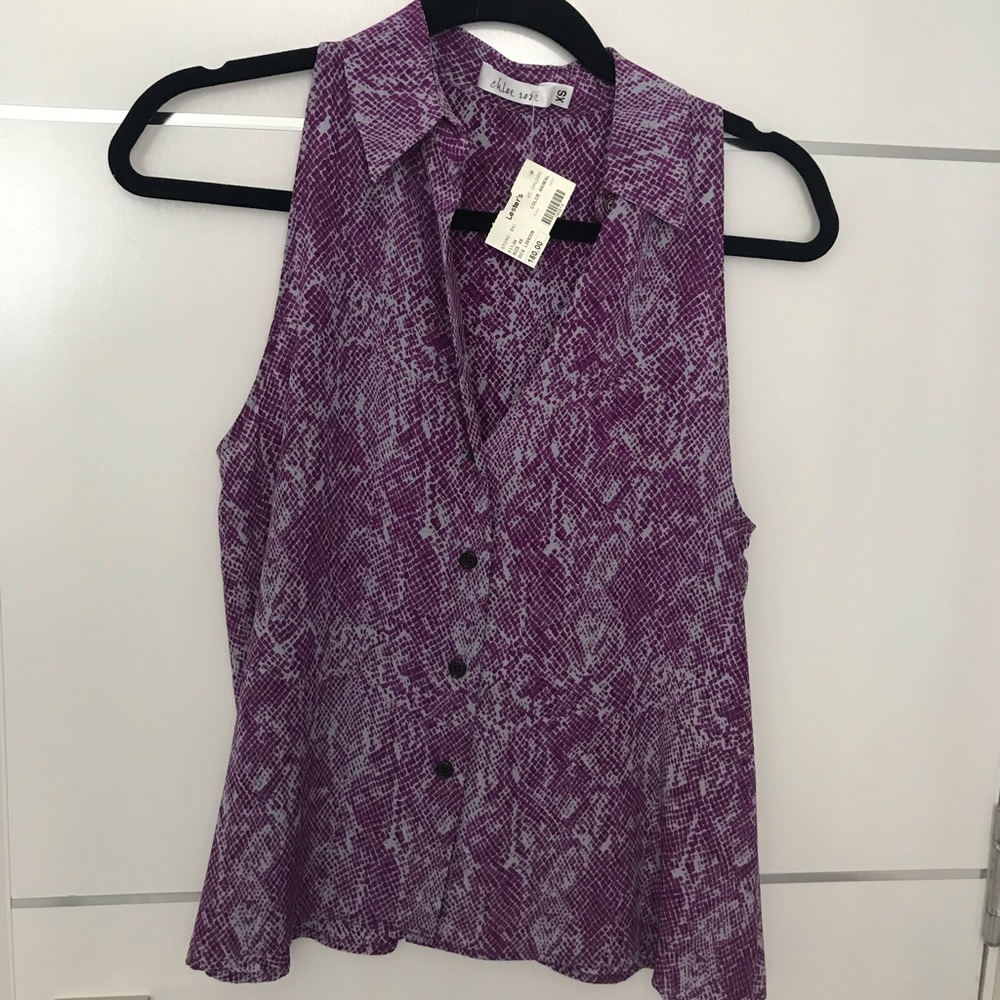 Snakeskin sleeveless top